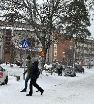 SWEDEN-STOCKHOLM-BLIZZARD
