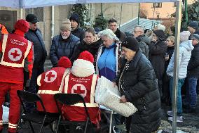 Victims of Russian attack receive aid in Odesa