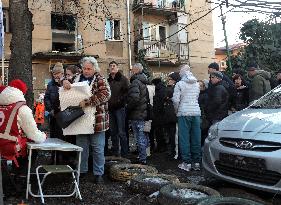 Victims of Russian attack receive aid in Odesa