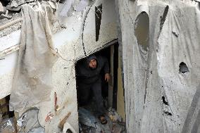 MIDEAST-GAZA-RAFAH-ISRAEL-AIRSTRIKE-AFTERMATH