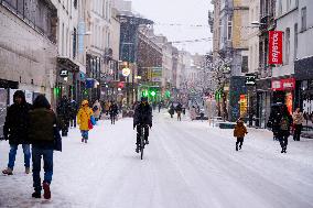 Heavy Snowfall In Belgium