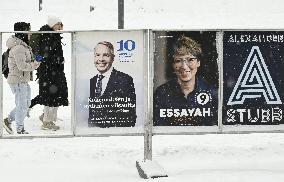 Election posters ahead of Finnish presidential election