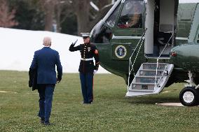 Biden Departs White House