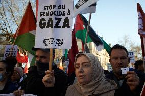 Demonstartion In Support Of Gaza Held In Toulouse