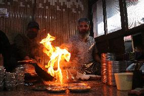 Preparation Of Kashmiri Harissa Traditional Food