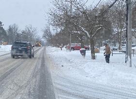 U.S.-NEW YORK-ERIE COUNTY-SNOW