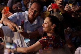 Mexico's Presidential Candidate Claudia Sheinbaum Closes Her Pre-campaign Campaign