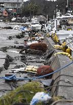 Aftermath of strong quake in central Japan