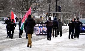 Pro-Palestine Protestors at the United Center - Chicago