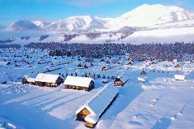 CHINA-XINJIANG-ALTAY-HEMU VILLAGE-SNOW SCENERY (CN)
