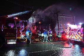 Fire Affects Several Buildings In Newark New Jersey