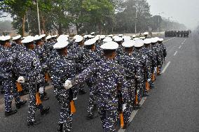Rehearsal Of Parade Ahead Of Republic Day Celebration In India.