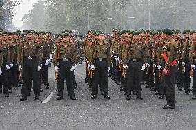 Rehearsal Of Parade Ahead Of Republic Day Celebration In India.