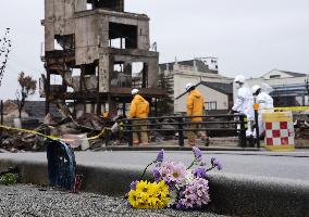 Aftermath of strong earthquake in central Japan