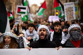 Protest In Support Of Palestine In Granada