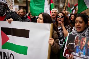 Protest In Support Of Palestine In Granada