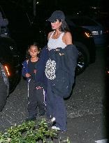 Kim Kardashian And Kayne West Attending Saint's Basketball Practice - Los Angeles