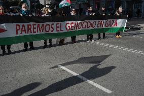 Stop The Genocide In Gaza Demonstration In Spain
