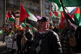 Demonstration In Support of Palestine in Vigo - Spain