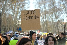 Pro-Palestine Rally Taking Place In Madrid