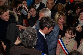 Prime Minister Gabriel Attal Visit To Rhone Department