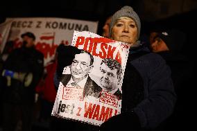 Free Poles Protest In Krakow, Poland