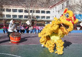 (InTibet) CHINA-XIZANG-QAMDO-LION DANCE (CN)