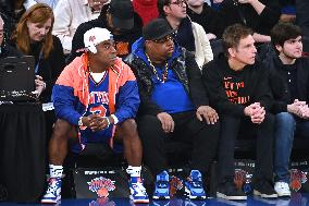 Celebs At Knicks Game - NY