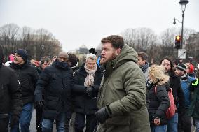 Fabien Roussel at the protest against the immigration law - Paris