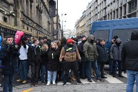 Fabien Roussel at the protest against the immigration law - Paris