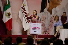 Claudia Sheinbaum Is Sworn In And Receives Declaration As Sole Candidate For The Presidency Of Mexico For The MORENA Party.
