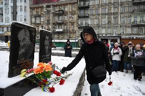 Ukrainians Commemorate Killed Activists On The 10th Anniversary Of Euromaidan Revolution In Kyiv, Amid Russia's Invasion Of Ukra