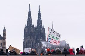 Protest Against AFD (Alternative For Germany) Continues In Cologne
