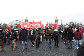 Protest Over Immigration Law - Paris