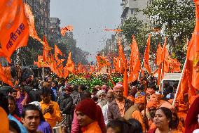 Devotees Celebrate Inauguration Of Ayodha Ram Temple In India.