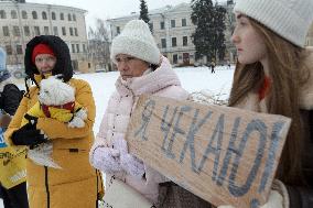Rally to remind about Ukrainian POWs in Kyiv