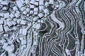 Jiapang Terraces Snow Scenery