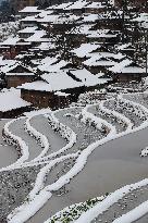 Jiapang Terraces Snow Scenery