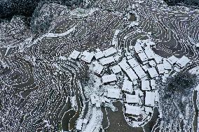 Jiapang Terraces Snow Scenery