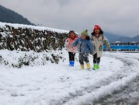 Jiapang Terraces Snow Scenery