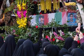 Funeral For Killed IRGC Quds Force Military Personnel In Tehran