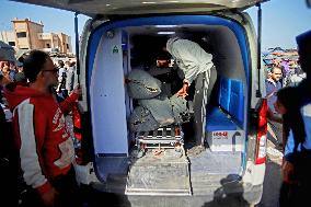 Bodies Of The Palestinians Carried Into Ambulances - Khan Yunis
