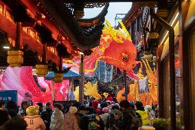 A Folk Lantern Festival at Yu Garden Shopping Aall in Shanghai