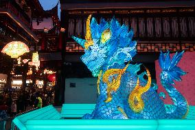 A Folk Lantern Festival at Yu Garden Shopping Aall in Shanghai