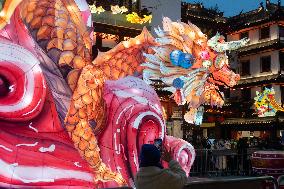 A Folk Lantern Festival at Yu Garden Shopping Aall in Shanghai