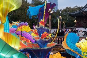 A Folk Lantern Festival at Yu Garden Shopping Aall in Shanghai