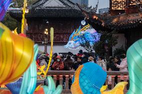 A Folk Lantern Festival at Yu Garden Shopping Aall in Shanghai