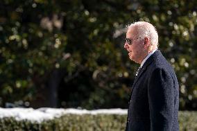President Joe Biden Returns To The White House After Weekend Trip To Delaware
