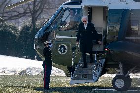 President Joe Biden Returns To The White House After Weekend Trip To Delaware