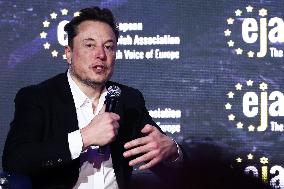 Elon Musk In Poland At Symposium On Fighting Antisemitism